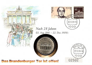 Das Brandenburger Tor ist offen - 1000 Berlin 22.12.1989