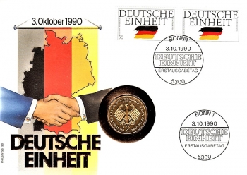 Deutsche Einheit - 5300 Bonn Ersttag 03.10.1990