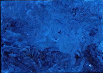 Swirls in blue - Wirbel in Blau - Acryl auf Leinwand