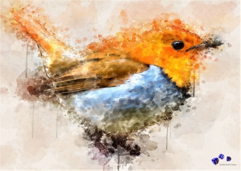Hochwertiger Kunstdruck - Kleiner Vogel