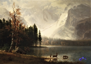 Albert Bierstadt - Hochwertiger Kunstdruck - Landschaft 1