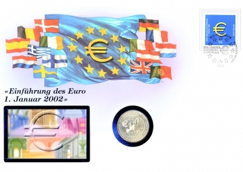 Maxi Brief - Einfhrung des Euro - Berlin 01.01.2002