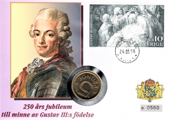 Knig Gustav III - 250. Geburtstag - Stockholm 24.01.1996