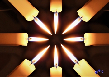 Weihnachten Kerzen 6 - Sonderdruck im A3 Format