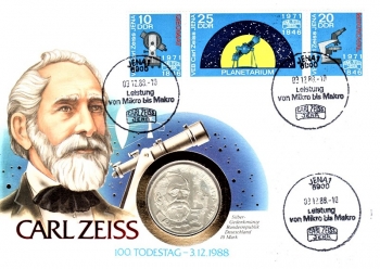 Carl Zeiss - Gedenken 100. Todestag - Jena 03.12.1988