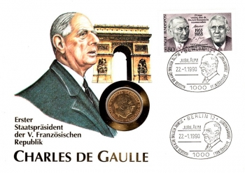 Charles de Gaulle - Erster Staatsprsident Frankreichs - Berlin 22.01.1990