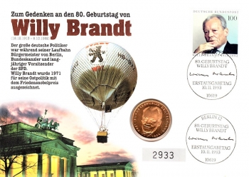 Willy Brandt - Gedenken an den 80. Geburtstag - Berlin 10.11.1993
