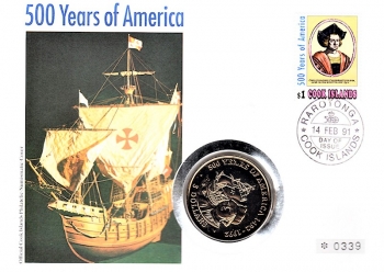 500 Years of America - Cook Islands 14.02.1991