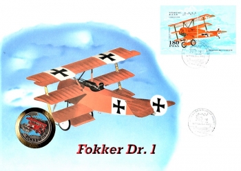 Maxi Brief - Fokker Dr. 1 - Correos 21.07.1995