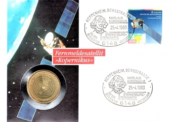 Fernmeldesatellit Kopernikus - 450. Todesjahr - Heppenheim 25.04.1993