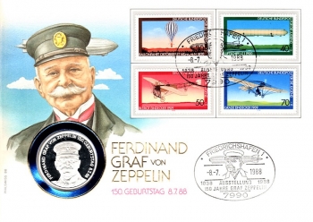 150. Geburtstag Ferdinand Graf von Zeppelin - Friedrichshafen 08.07.1988