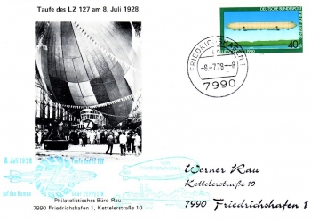 Taufe des LZ 127 am 8. Juli 1928 - 50 Jahre Jubil�um 08.07.1978