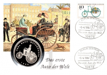 Das erste Auto der Welt - Briefmarkenausstellung - Berlin 05.04.1996