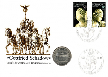 Gottfried Schadow - Schpfer der Quadriga auf dem Brandenburger Tor - Berlin 16.05.1989