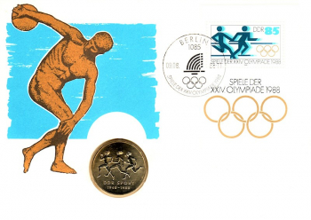 Spiele der XXIV. Olympiade - Numisbrief Berlin 09.08.1988