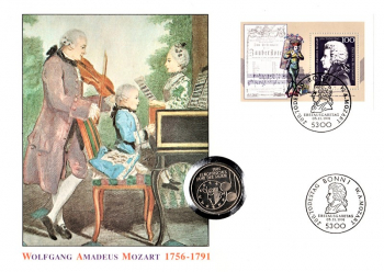 Maxi Brief - W. A. Mozart 1756 - 1791 - Bonn 05.11.1991