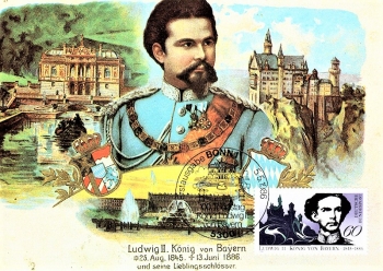 Ludwig II. Knig von Bayern - Postkarte Replik - Bonn 05.05.1986