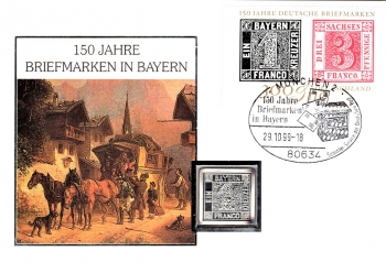 150 Jahre Briefmarken - Bayern Kreuzer - M�nchen 29.10.1999