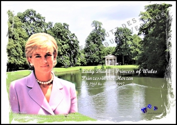 Lady Diana - Princess of Wales - Prinzessin der Herzen - Gedenkblatt