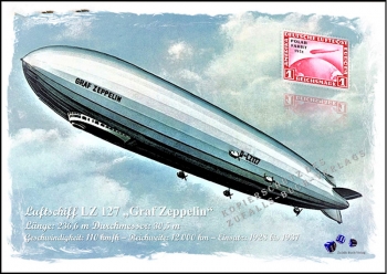 Ferdinand Graf von Zeppelin - Luftschifffahrt - Gedenkblatt