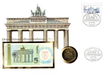 Maxi Brief - Deutschland Brandenburger Tor - Berlin 22.11.1992