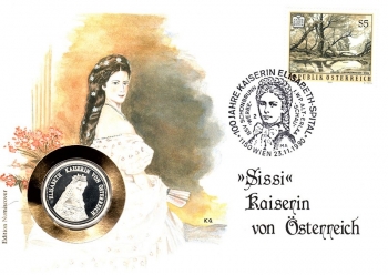 Sissi - Kaiserin von sterrreich - Wien 23.11.1990 - Medaille in Silber