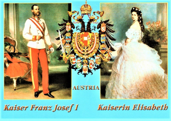 Kaiser Franz Josef I - Kaiserin Elisabeth - Postkarte Austria