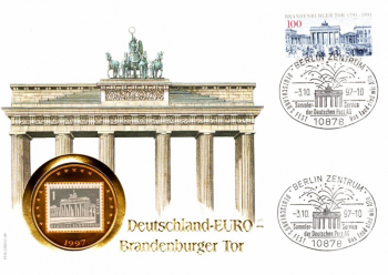 Deutschland - Euro - Brandenburger Tor - Berlin Zentrum 03.10.1997