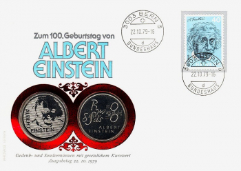 Zum 100. Geburtstag von Albert Einstein - Nobelpreistr�ger - Bern 22.10.1979