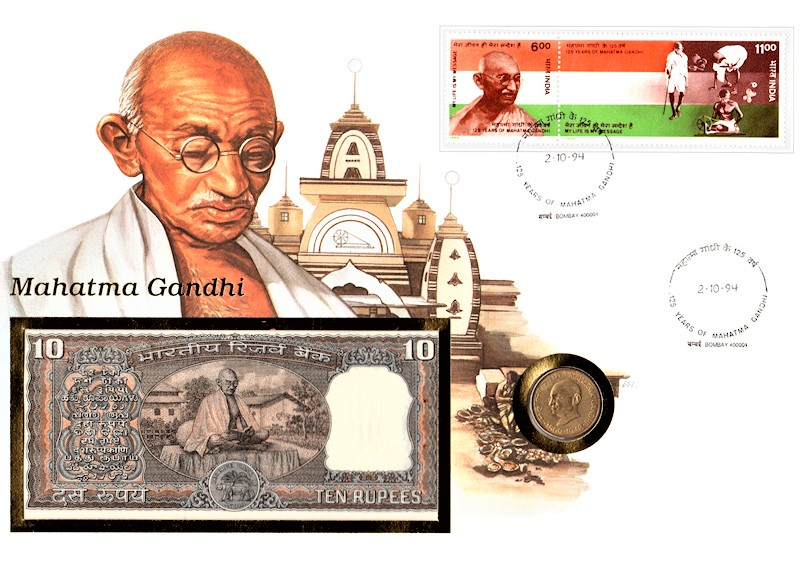 Maxi letter - India - Mahatma Gandhi - Bombay 02.10.1994