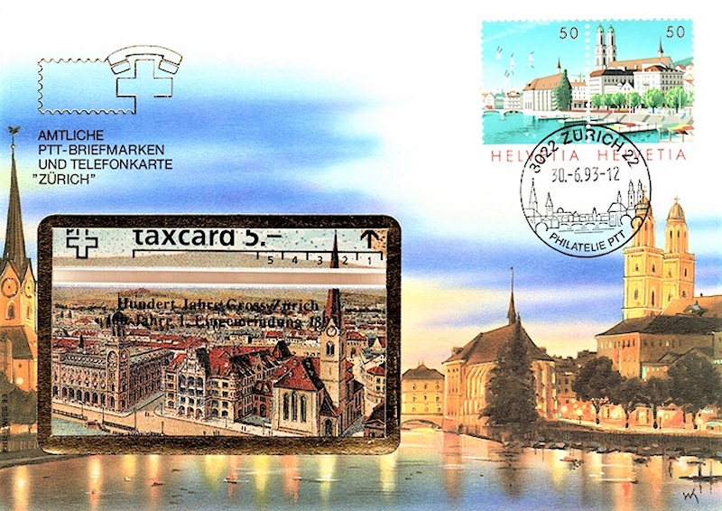 Taxcard Zürich Schweiz - Zürich 30.06.1993