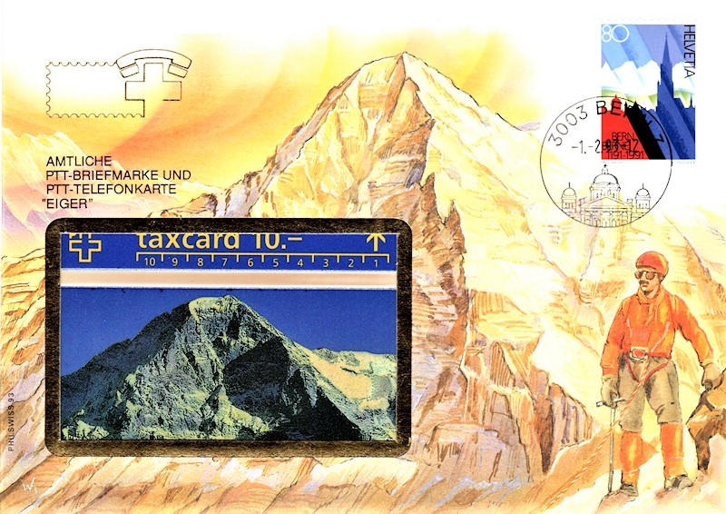 Taxcard Schweiz - Eiger - Bern 01.02.1993