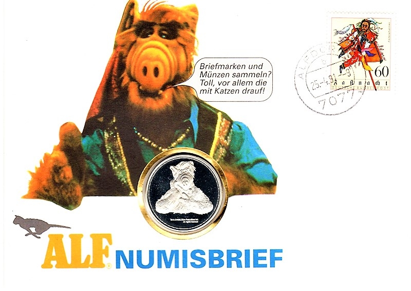 Alf Special Letter with special medal - Alfdorf 25.04.1991