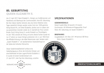 85th Birthday of Queen Elizabeth II - 21.04.2011