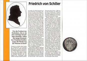 Friedrich von Schiller - Bolivien 30.04.1993 - selten