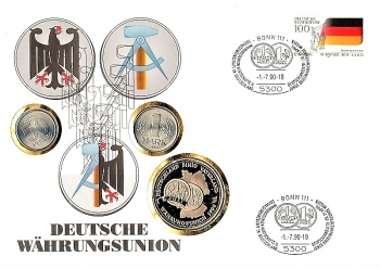 Maxi Brief - Deutsche Whrungsunion - Bonn 01.07.1990