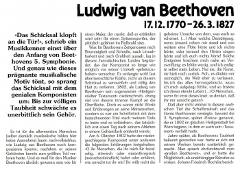 Ludwig van Beethoven - 125. Todestag 1992 - Bonn 26.03.1992