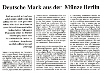 Mnzprgesttte Berlin - Numisbrief Berlin 09.07.1991