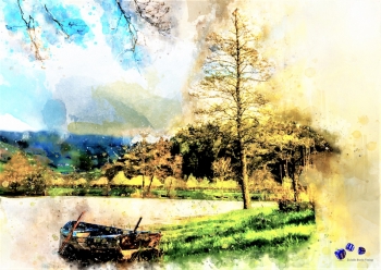 Hochwertiger Kunstdruck - Boot