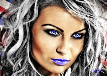 Hochwertiger Kunstdruck - Girl 1