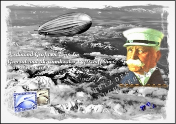 150. Geburtstag Graf Zeppelin - Sindelfingen 30.10.1988 - Mnze in Silber