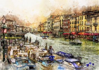 Hochwertiger Kunstdruck - Lagune