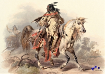 Hochwertiger Kunstdruck - Indianer