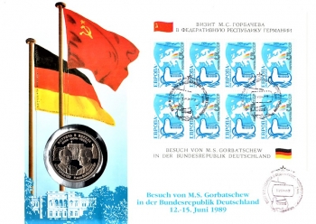 Maxi Brief - Besuch von M.S. Gorbatschew in der BRD - Russland 12.06.1989