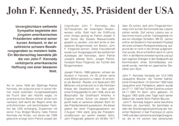 John F. Kennedy - 35. Prsident der USA - Berlin 22.11.1989