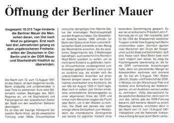 Die Mauer ist offen ! - Bonn 10.11.1989