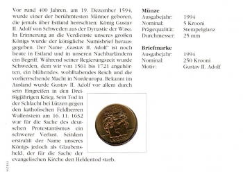Gustav II. Adolf von Schweden - Tallinn 11.10.1995