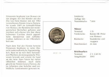 La Princesse Stephanie de Monaco - F�rstentum Monaco - 28.07.1993
