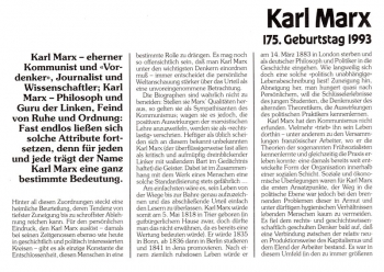 Karl Marx - 175. Geburtstag 1993 - Moskau 05.05.1993