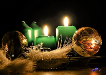 Weihnachten Kerzen 4 - Sonderdruck im A3 Format